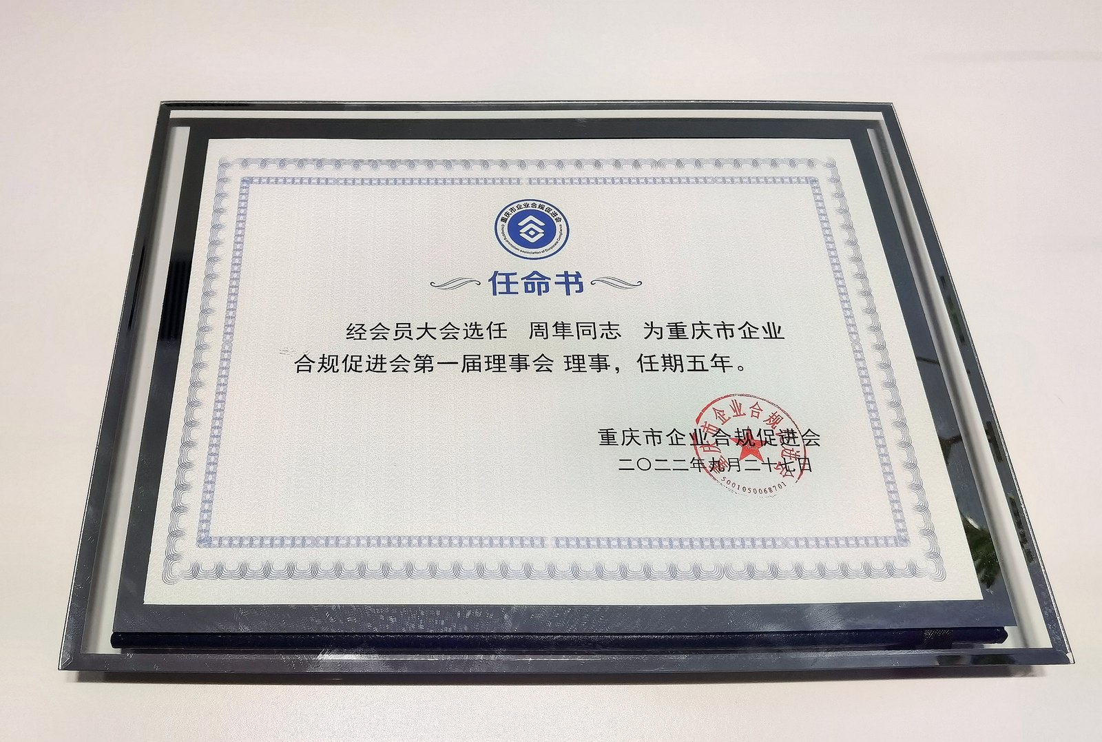 重庆市企业合规促进会理事 · 周隼